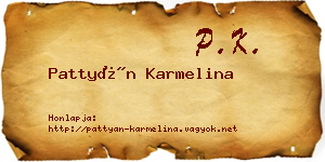 Pattyán Karmelina névjegykártya